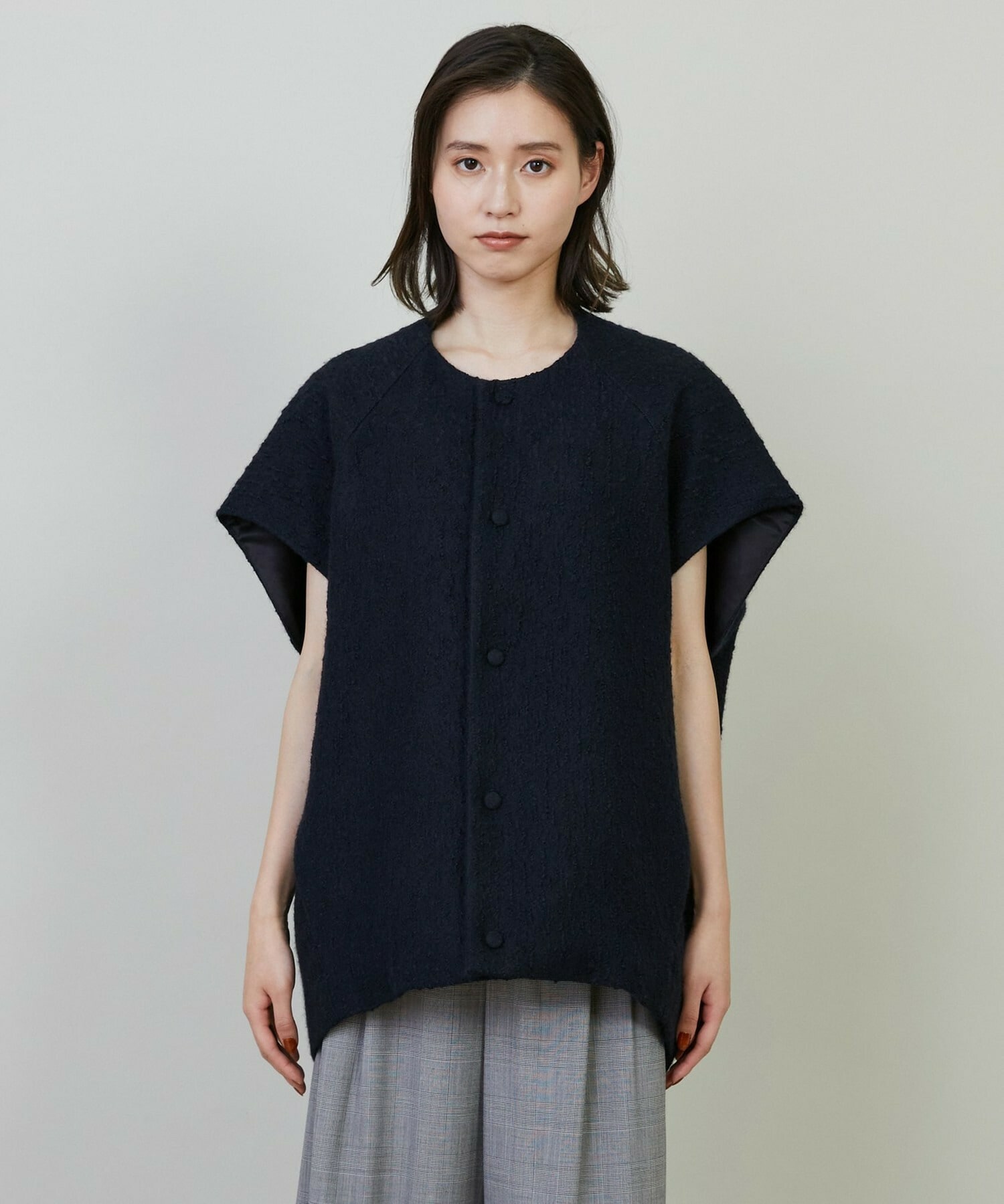 【L'EQUIPE】アルパカショートスリーブジャケット 詳細画像 ブラック 18