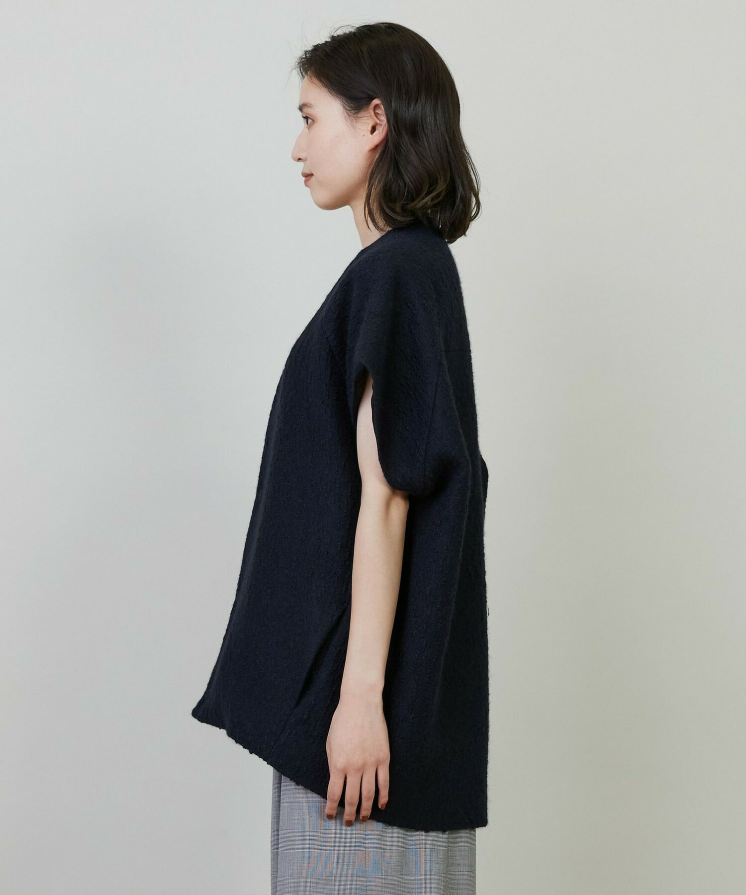 【L'EQUIPE】アルパカショートスリーブジャケット 詳細画像 ブラック 19