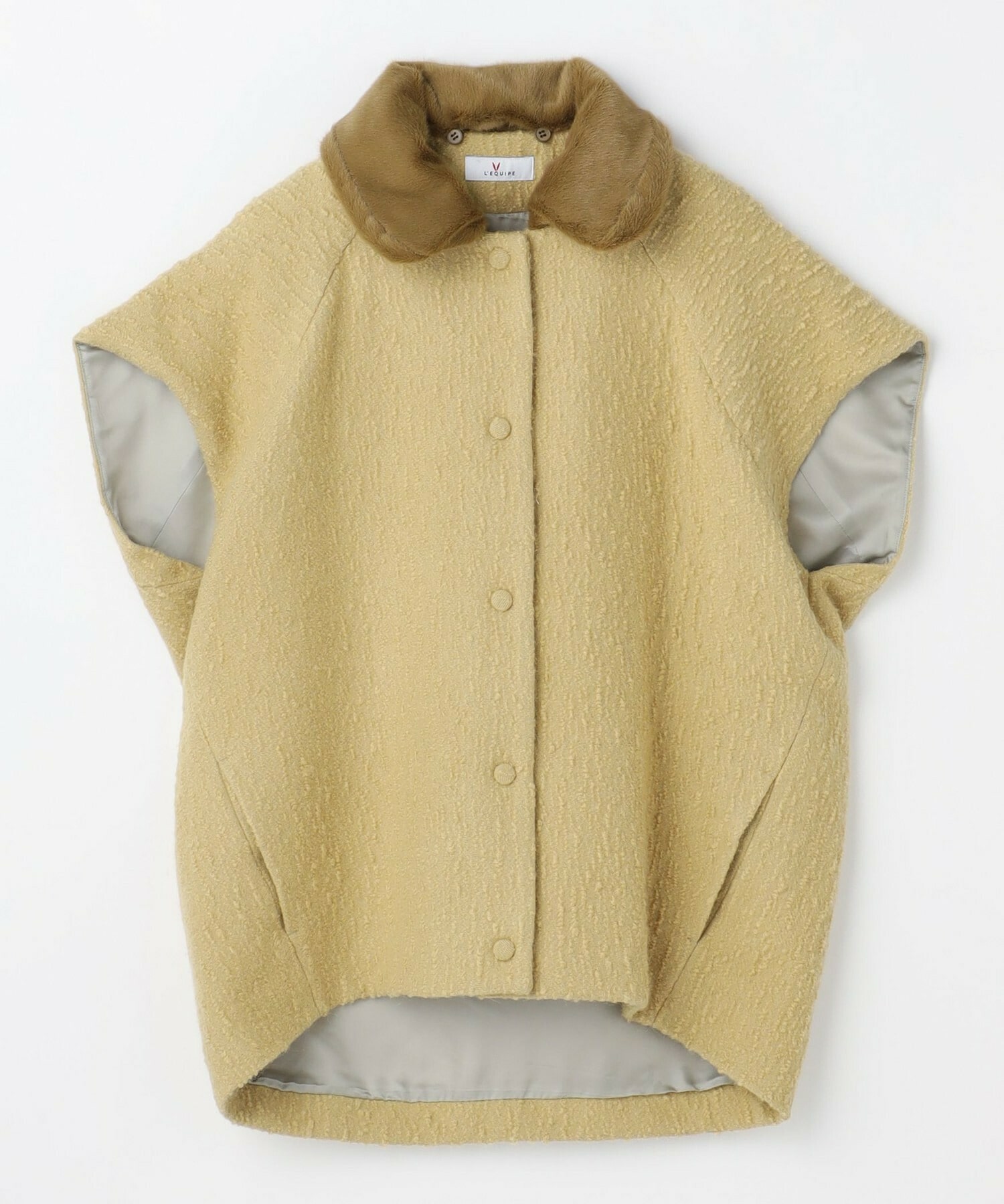 【L'EQUIPE】アルパカショートスリーブジャケット 詳細画像 ブラック 6