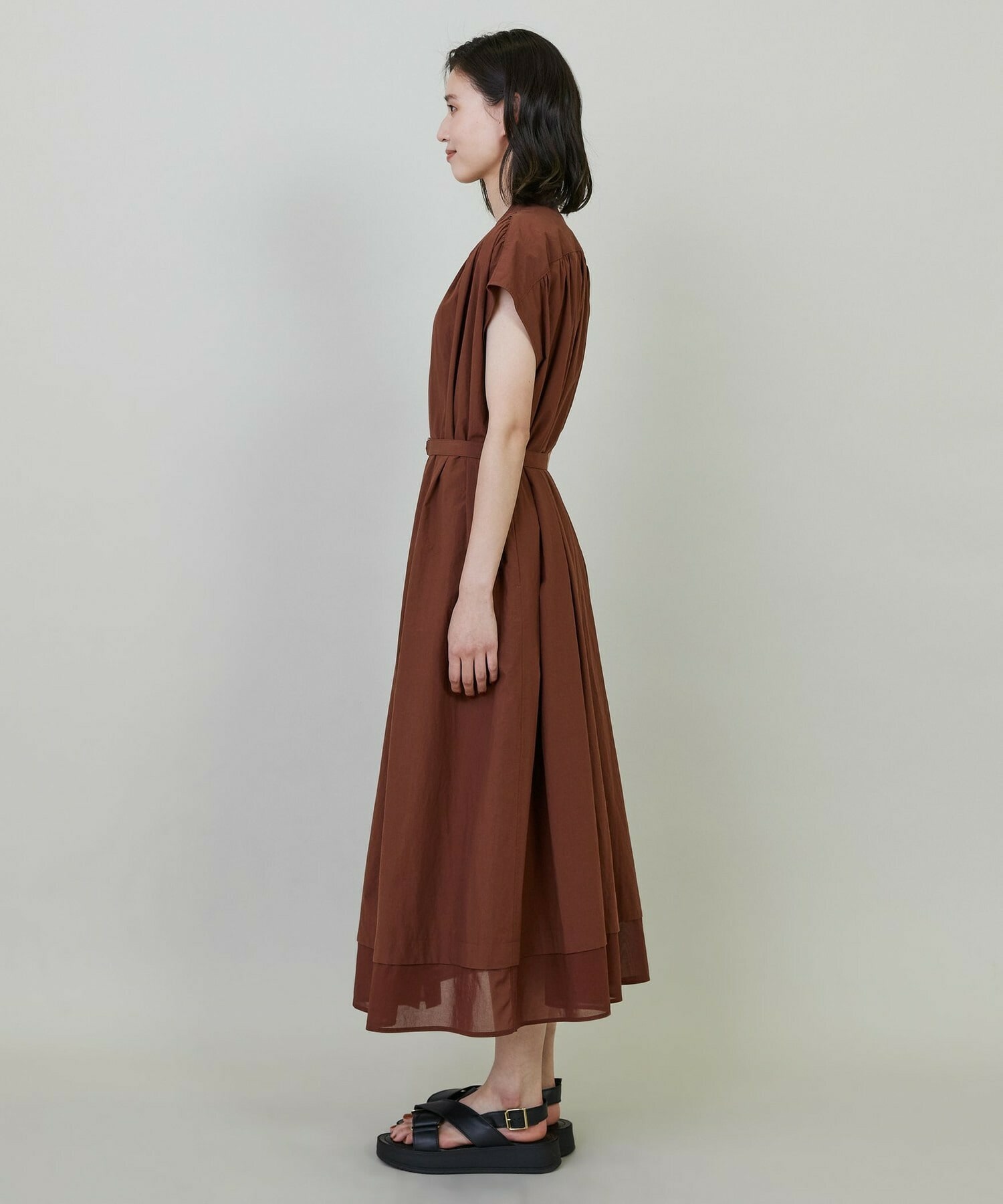 【L'EQUIPE】タンブラーコットンタイプライターワンピース 詳細画像 ダークネイビー 10