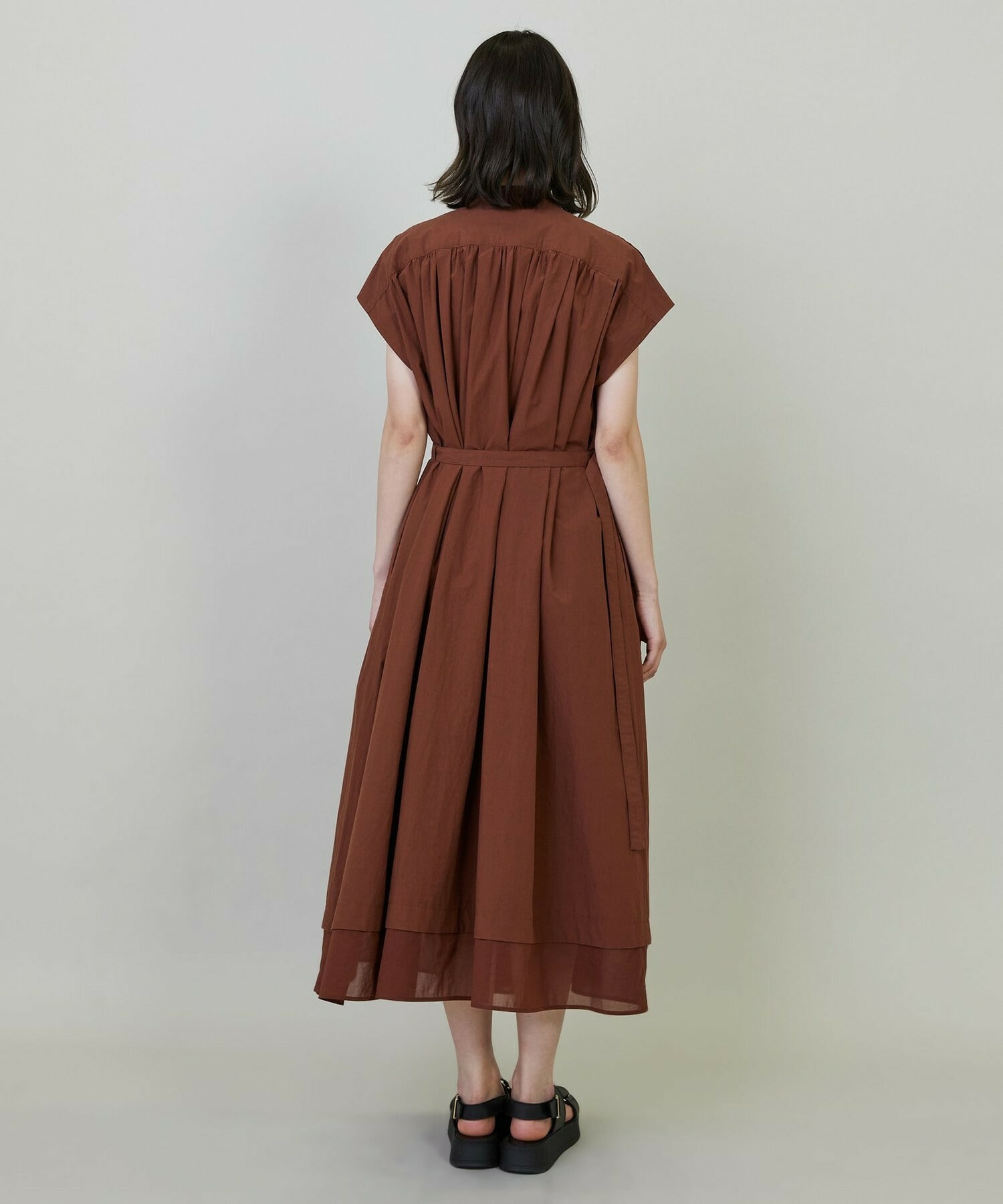 【L'EQUIPE】タンブラーコットンタイプライターワンピース 詳細画像 ダークネイビー 11