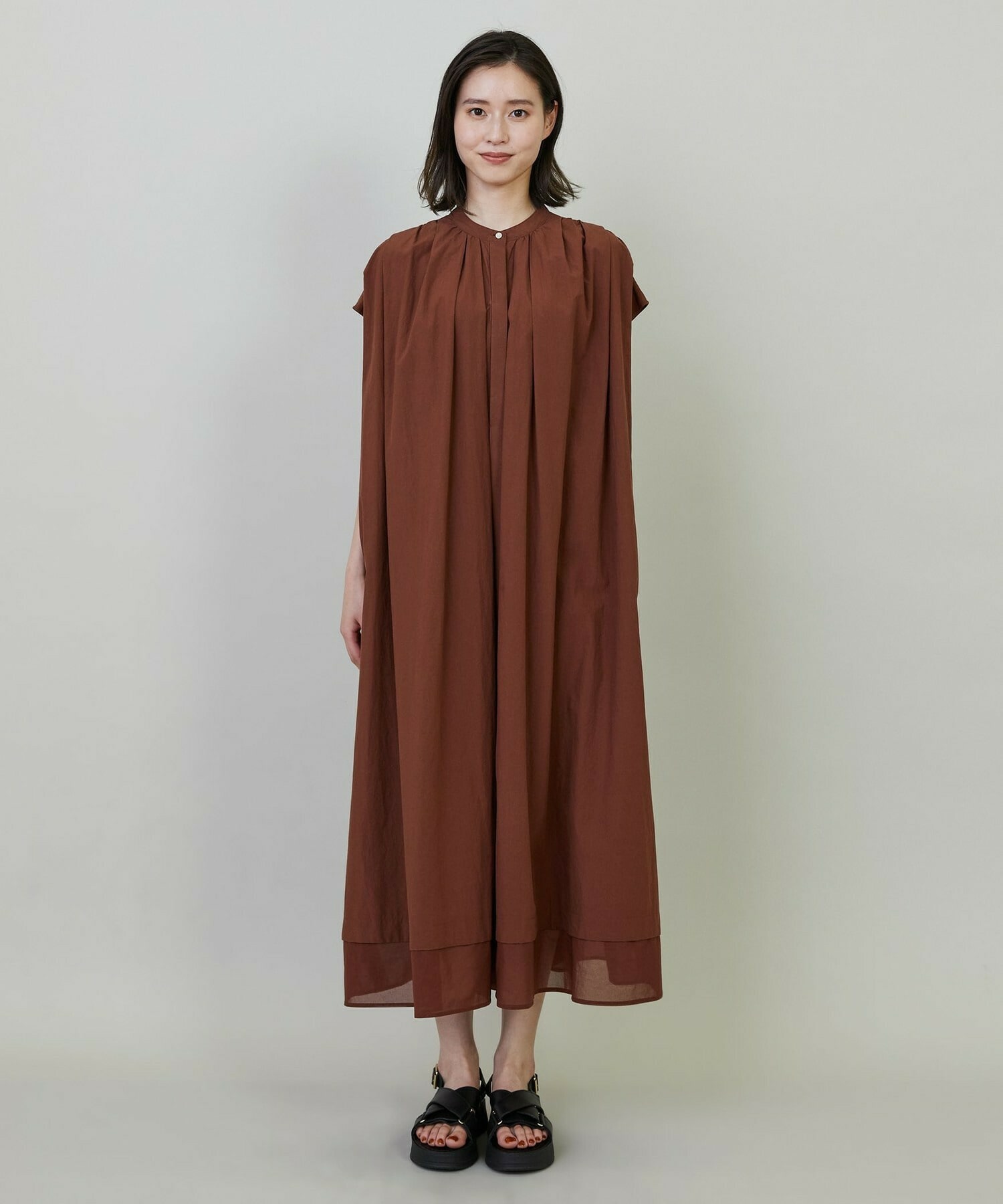 【L'EQUIPE】タンブラーコットンタイプライターワンピース 詳細画像 ダークネイビー 3