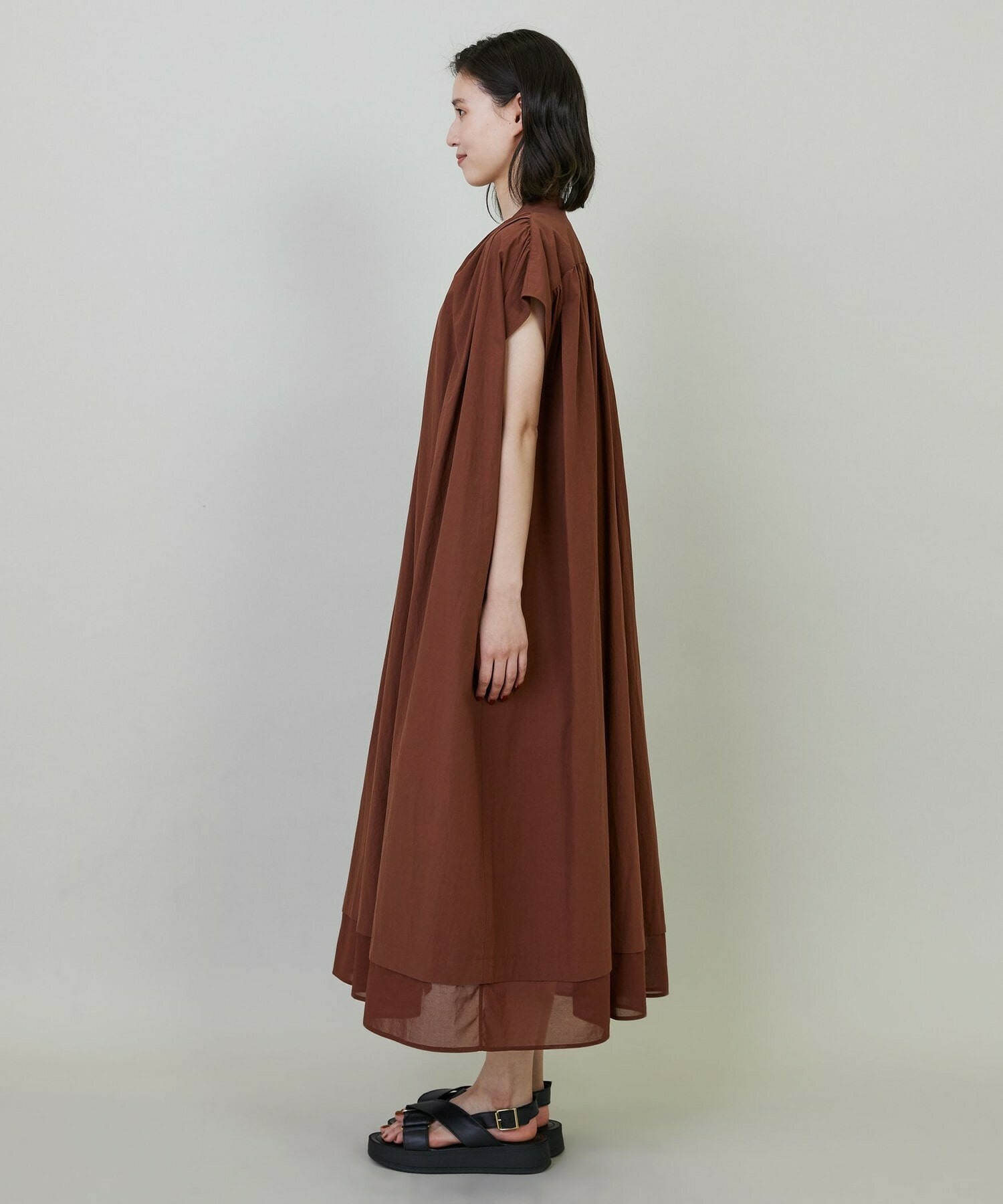 【L'EQUIPE】タンブラーコットンタイプライターワンピース 詳細画像 ダークネイビー 4