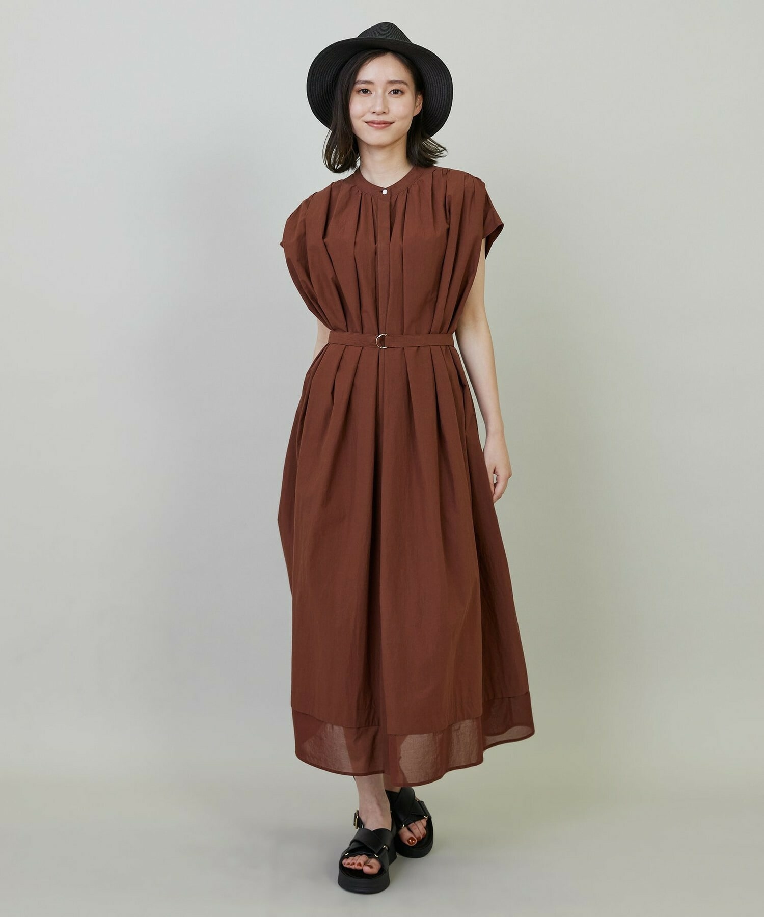 【L'EQUIPE】タンブラーコットンタイプライターワンピース 詳細画像 ダークネイビー 6