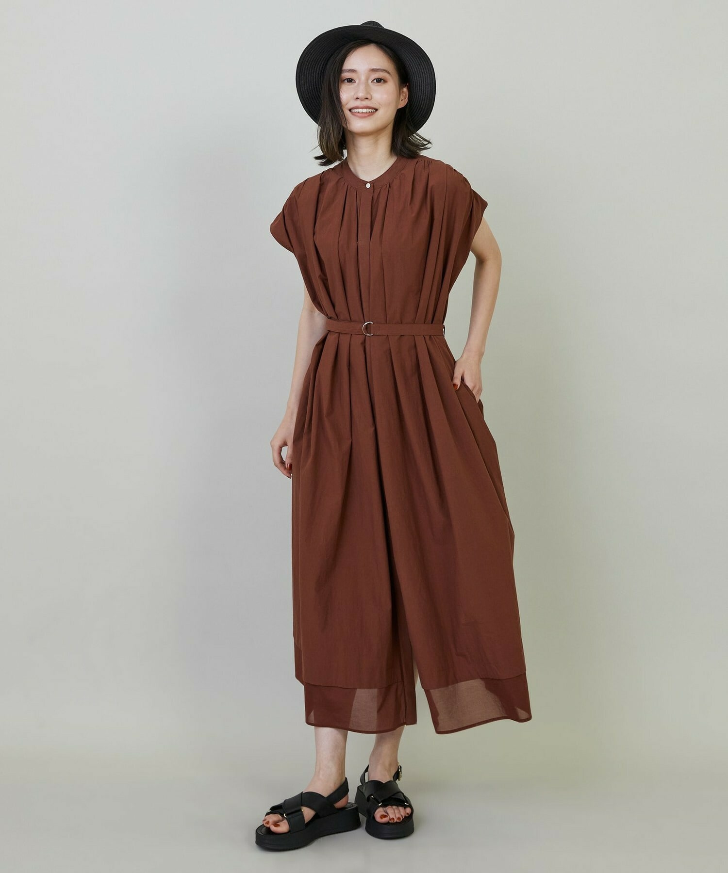 【L'EQUIPE】タンブラーコットンタイプライターワンピース 詳細画像 ダークネイビー 7