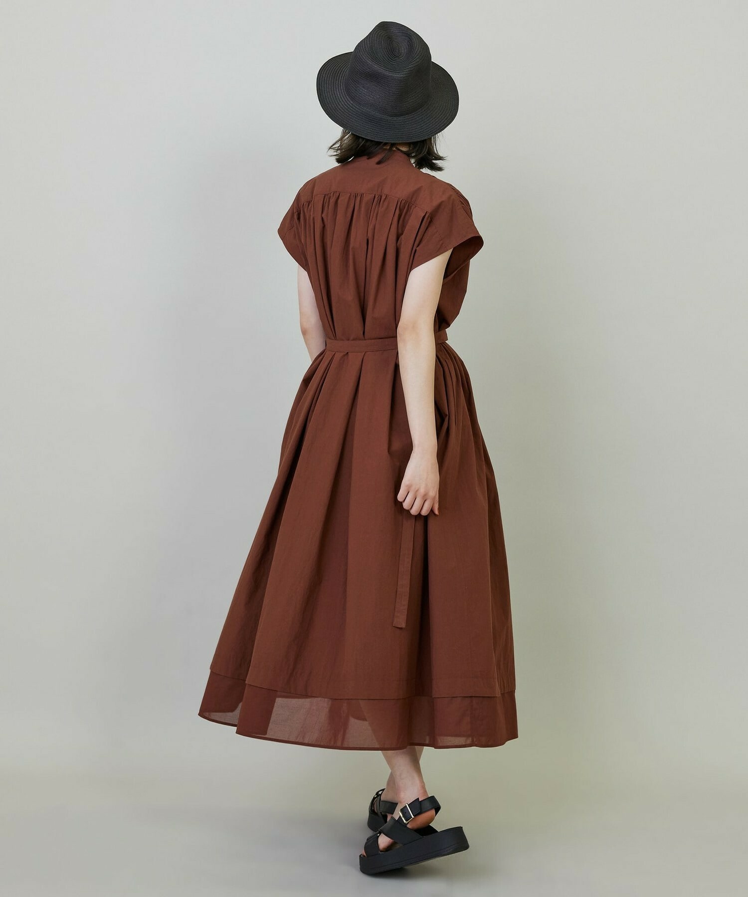 【L'EQUIPE】タンブラーコットンタイプライターワンピース 詳細画像 ダークネイビー 8