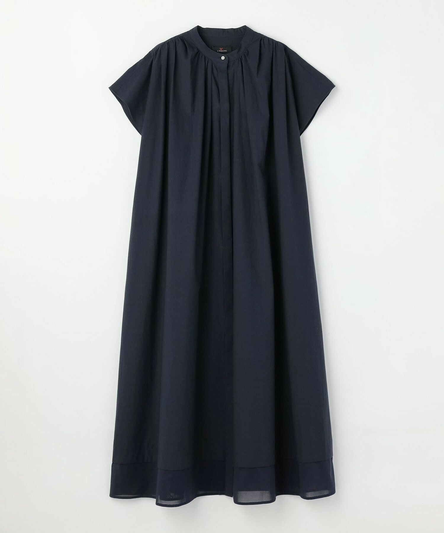 【L'EQUIPE】タンブラーコットンタイプライターワンピース 詳細画像 ダークネイビー 1