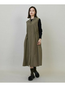 【L'EQUIPE】ナイロンコットンタンブラーワンピース 詳細画像 ブラック 7