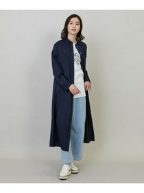 【L'EQUIPE】ストレッチタフタシャツワンピース 詳細画像 ネイビー 1