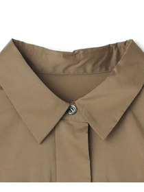 【L'EQUIPE】ストレッチタフタシャツワンピース 詳細画像 ネイビー 15