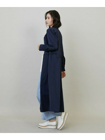 【L'EQUIPE】ストレッチタフタシャツワンピース 詳細画像 ネイビー 2