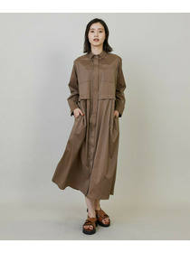 【L'EQUIPE】ストレッチタフタシャツワンピース 詳細画像 ネイビー 7