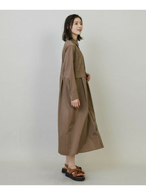 【L'EQUIPE】ストレッチタフタシャツワンピース 詳細画像 ネイビー 8