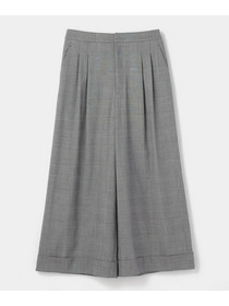 【L'EQUIPE】ストレッチグレンチェックワイドパンツ 詳細画像 ブラウン系その他 12