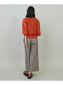 【L'EQUIPE】ストレッチグレンチェックワイドパンツ 詳細画像 ブラウン系その他 16