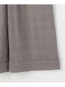 【L'EQUIPE】ストレッチグレンチェックワイドパンツ 詳細画像 ブラウン系その他 25