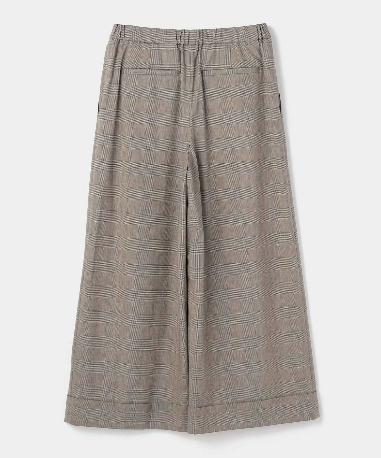 【L'EQUIPE】ストレッチグレンチェックワイドパンツ 詳細画像 ブラウン系その他 21
