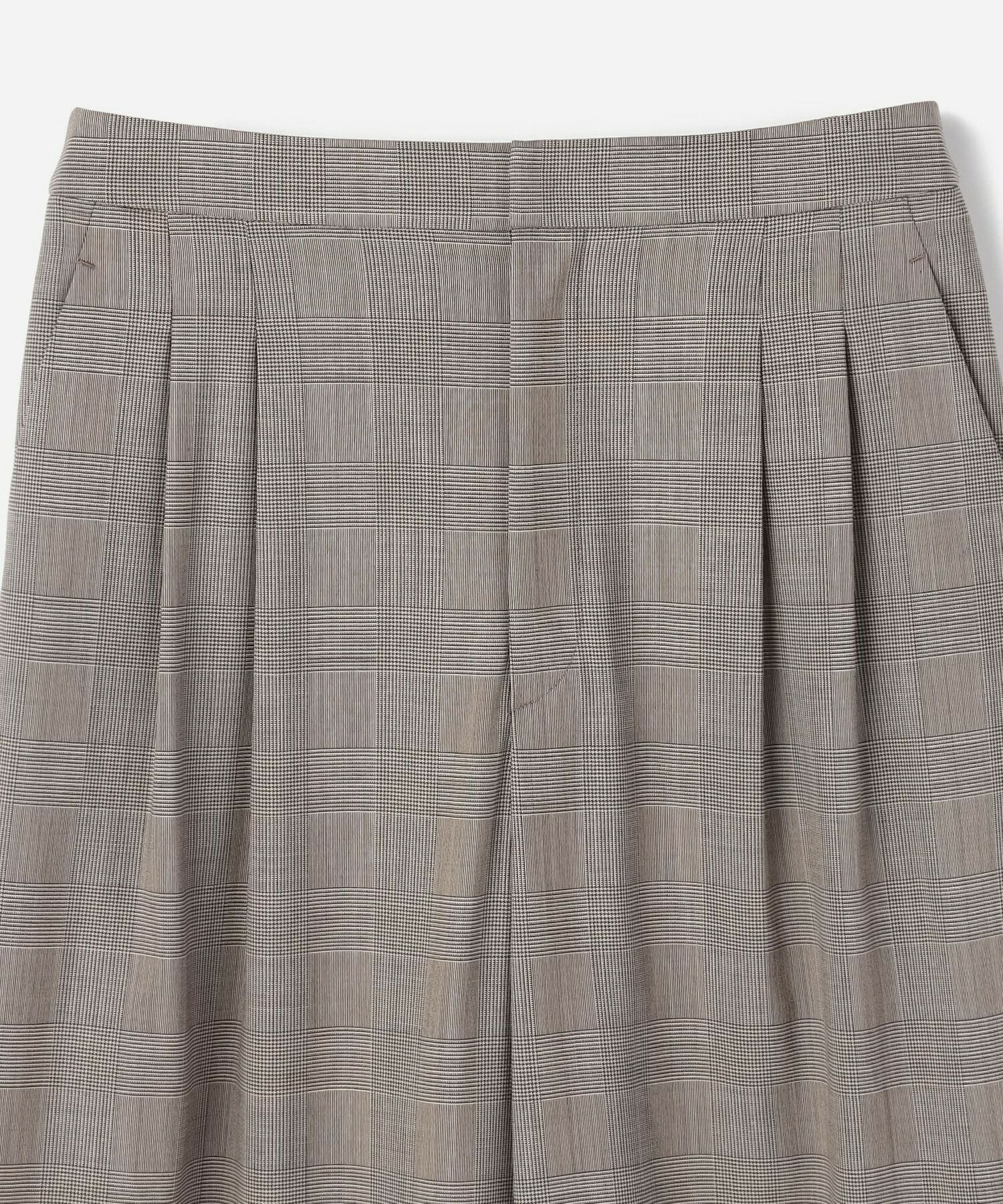 【L'EQUIPE】ストレッチグレンチェックワイドパンツ 詳細画像 ブラウン系その他 22