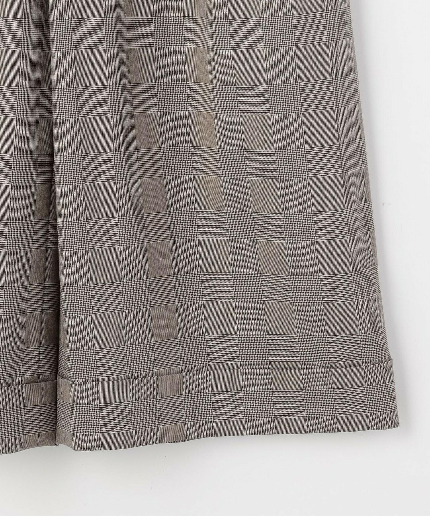 【L'EQUIPE】ストレッチグレンチェックワイドパンツ 詳細画像 ブラウン系その他 25