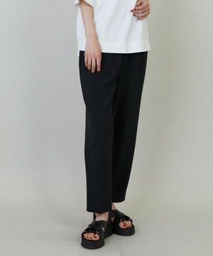 【L'EQUIPE】ダブルクロスライトテーパードパンツ 詳細画像 ブラック 1