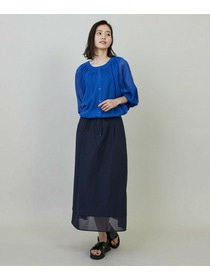 【L'EQUIPE】タンブラーコットンタイプライタースカート 詳細画像 ダークネイビー 1