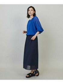 【L'EQUIPE】タンブラーコットンタイプライタースカート 詳細画像 ダークネイビー 2