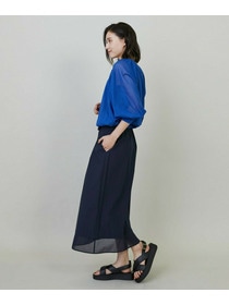 【L'EQUIPE】タンブラーコットンタイプライタースカート 詳細画像 ダークネイビー 3