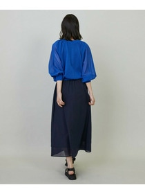 【L'EQUIPE】タンブラーコットンタイプライタースカート 詳細画像 ダークネイビー 4