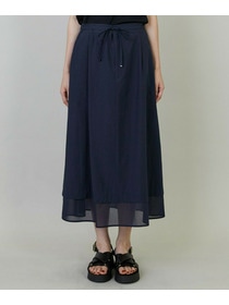 【L'EQUIPE】タンブラーコットンタイプライタースカート 詳細画像 ダークネイビー 7