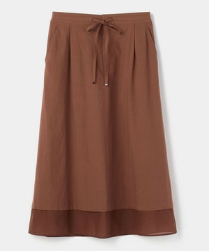 【L'EQUIPE】タンブラーコットンタイプライタースカート 詳細画像 ブラウン 1