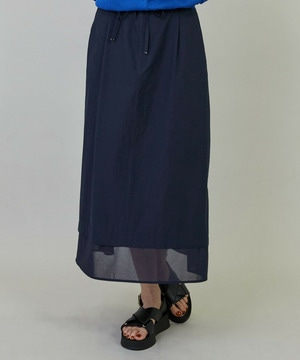 【L'EQUIPE】タンブラーコットンタイプライタースカート 詳細画像 ダークネイビー 1