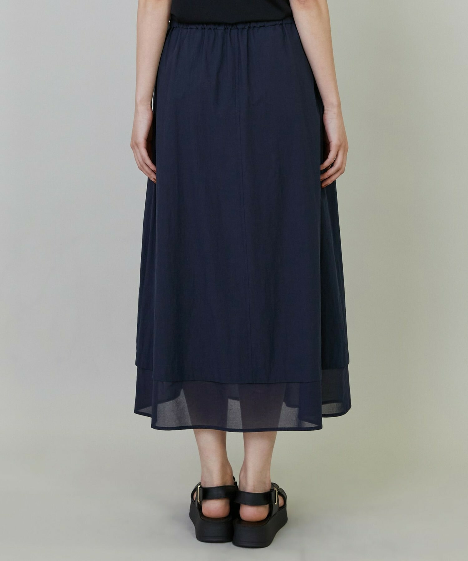 【L'EQUIPE】タンブラーコットンタイプライタースカート 詳細画像 ダークネイビー 9