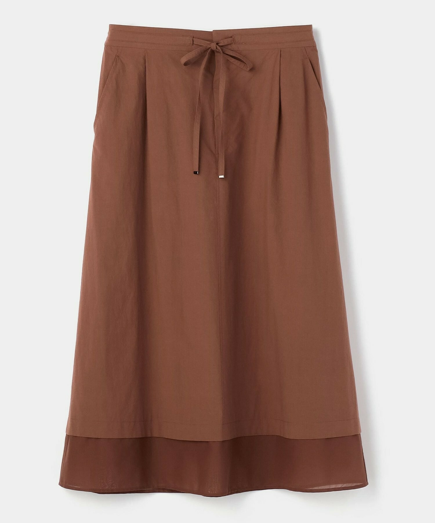 【L'EQUIPE】タンブラーコットンタイプライタースカート 詳細画像 ブラウン 1