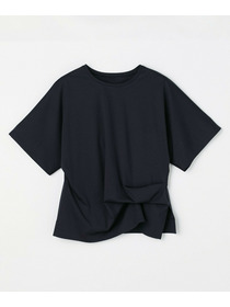 【L'EQUIPE】コットンスムースアシンメトリータックカットソー 詳細画像 ネイビー 12