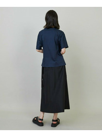 【L'EQUIPE】コットンスムースアシンメトリータックカットソー 詳細画像 ネイビー 4