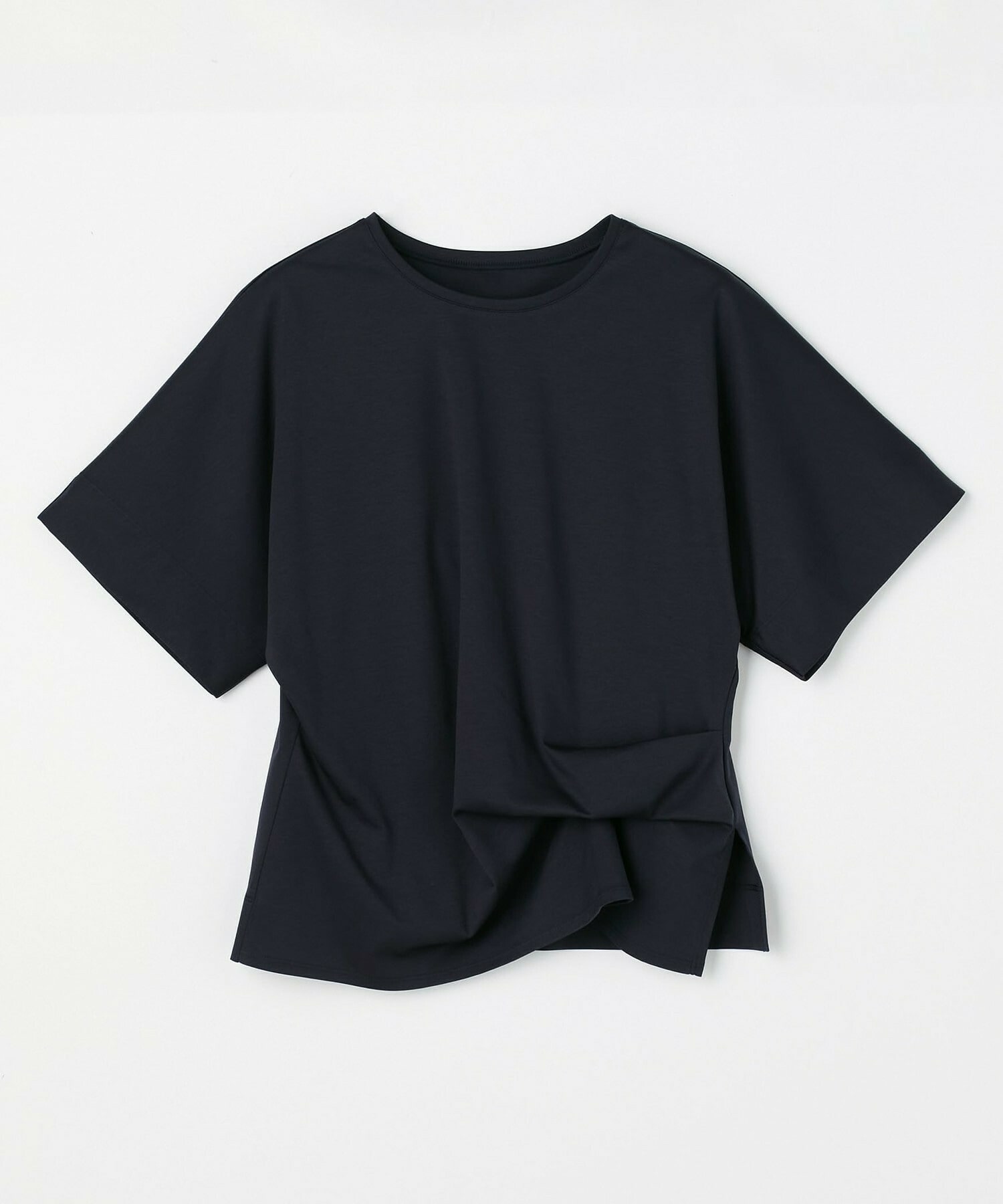 【L'EQUIPE】コットンスムースアシンメトリータックカットソー 詳細画像 ネイビー 12