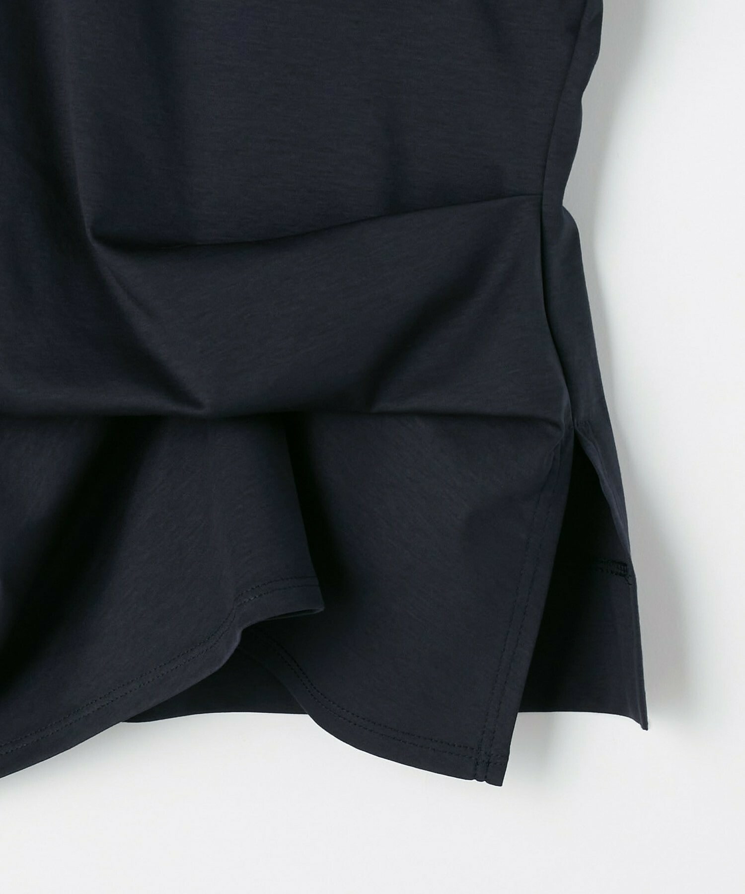 【L'EQUIPE】コットンスムースアシンメトリータックカットソー 詳細画像 ネイビー 16