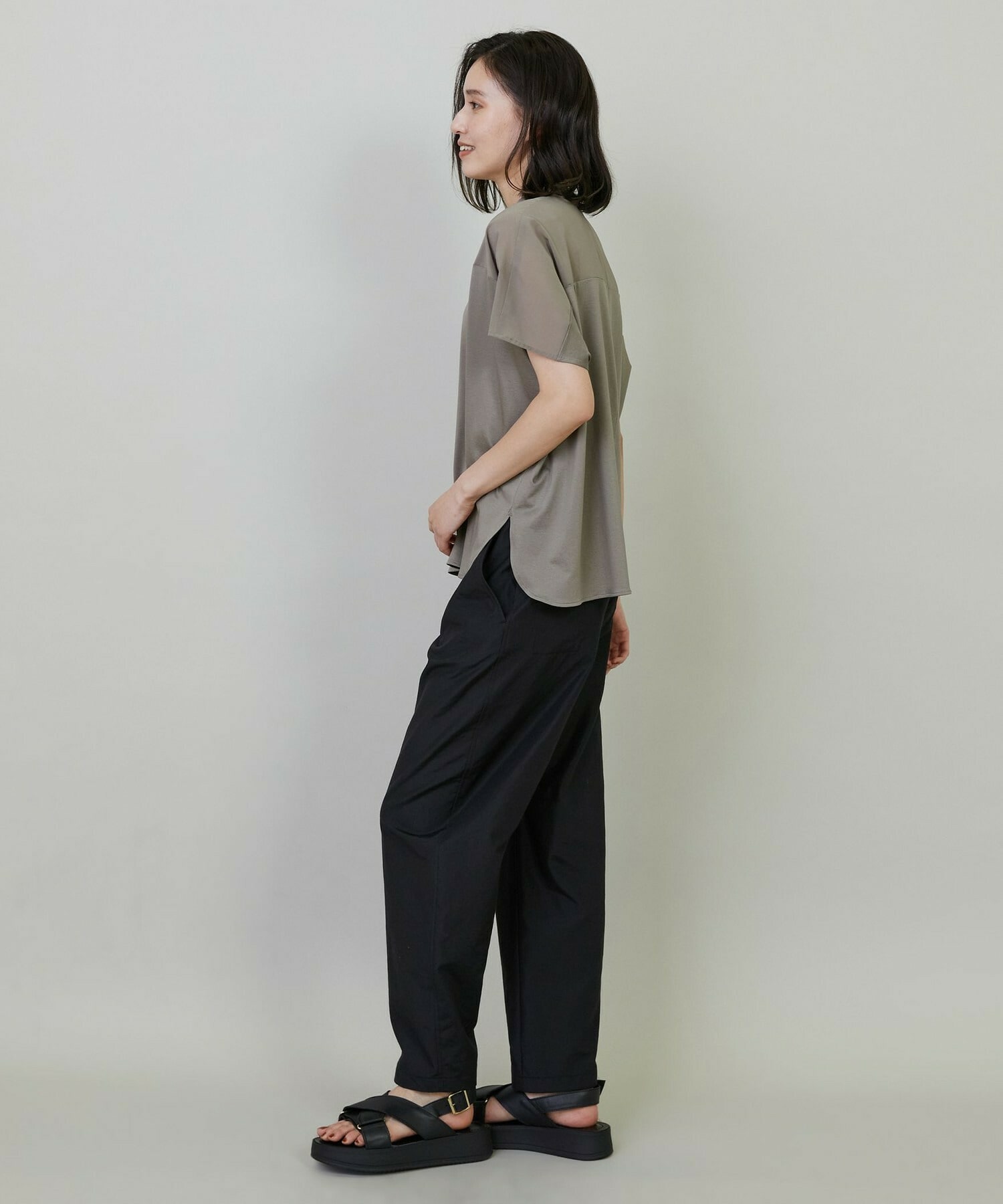 【L'EQUIPE】シアーコンビカットソー 詳細画像 ブラック 10