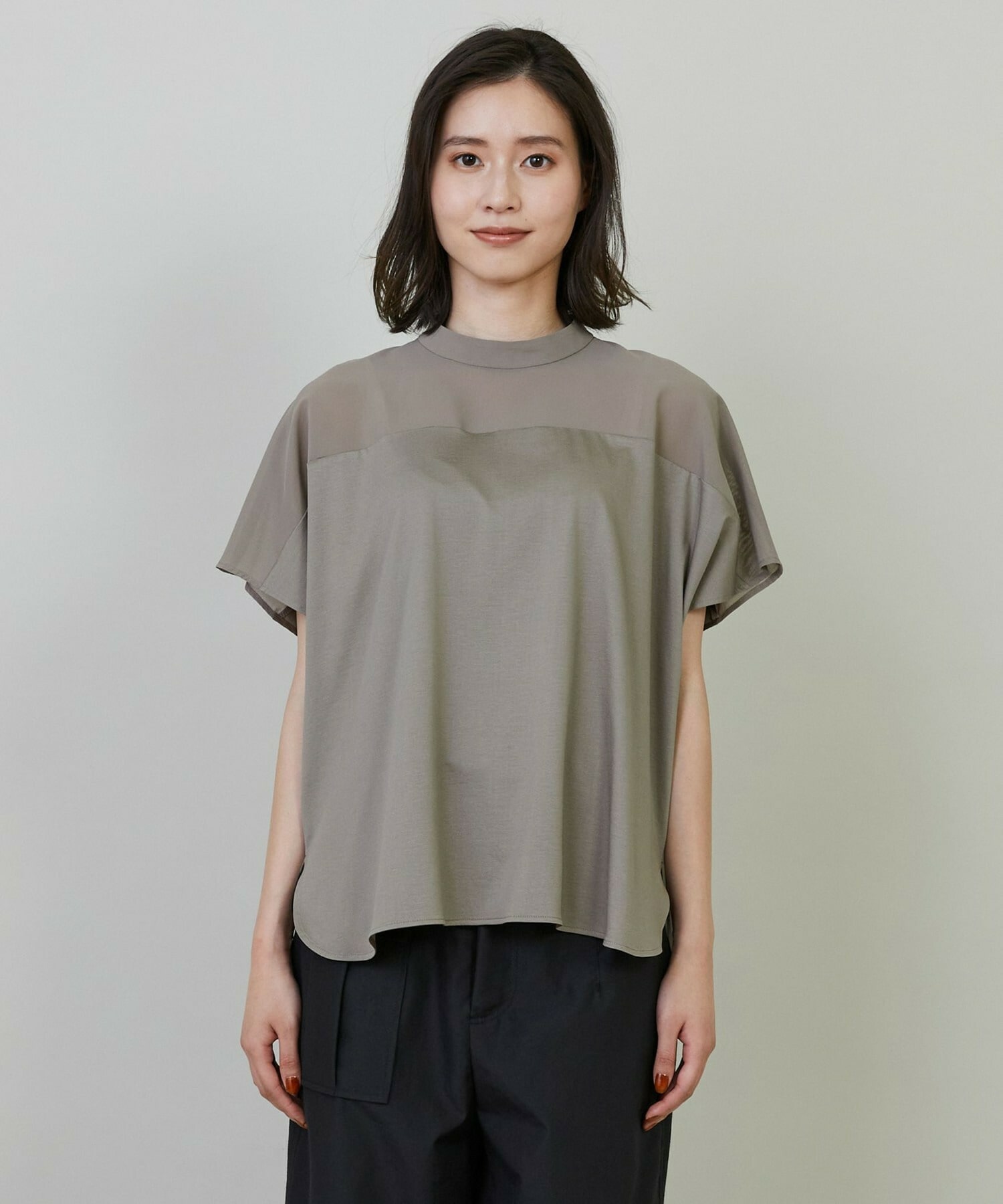 【L'EQUIPE】シアーコンビカットソー 詳細画像 ブラック 12