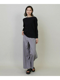 【L'EQUIPE】強撚フライス&チュールカットソー 詳細画像 オフホワイト 2