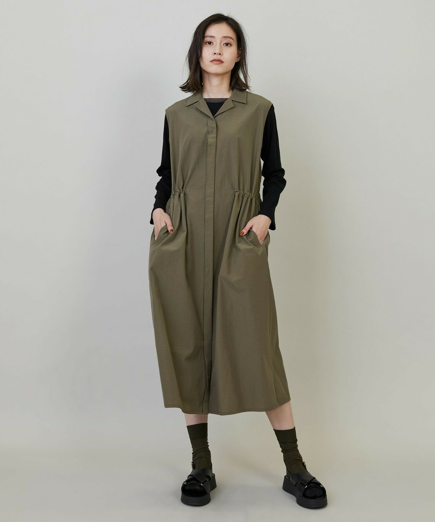 【L'EQUIPE】強撚フライス&チュールカットソー 詳細画像 オフホワイト 3