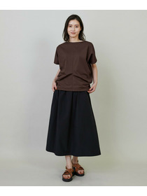 【L'EQUIPE】ペーパーライクトリコットドレープカットソー 詳細画像 ブラック 1