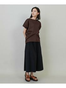 【L'EQUIPE】ペーパーライクトリコットドレープカットソー 詳細画像 ブラック 2