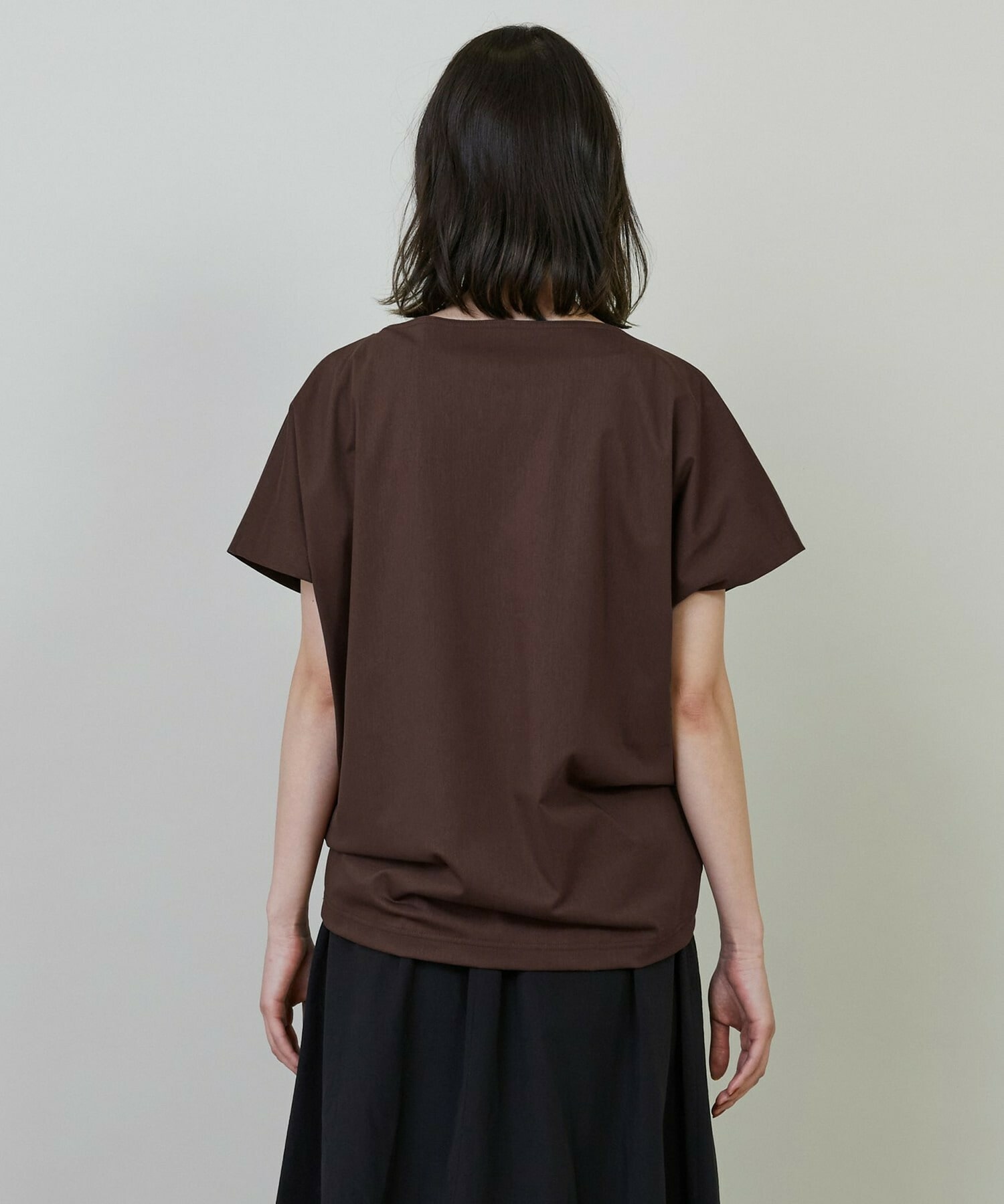 【L'EQUIPE】ペーパーライクトリコットドレープカットソー 詳細画像 ブラック 7