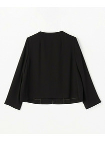 【L'EQUIPE】バックサテンノーカラージャケット 詳細画像 ブラック 1