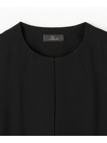 【L'EQUIPE】バックサテンノーカラージャケット 詳細画像 ブラック 2