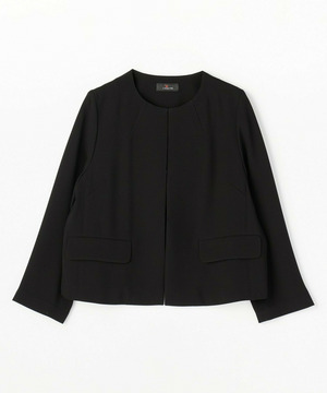 【L'EQUIPE】バックサテンノーカラージャケット 詳細画像 ブラック 1