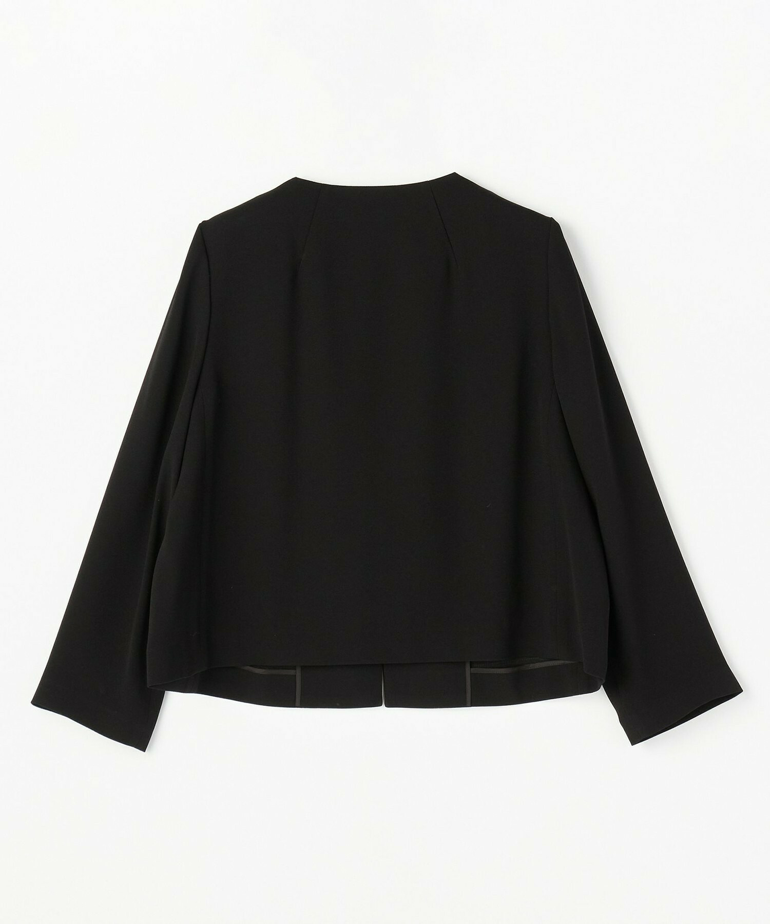 【L'EQUIPE】バックサテンノーカラージャケット 詳細画像 ブラック 1