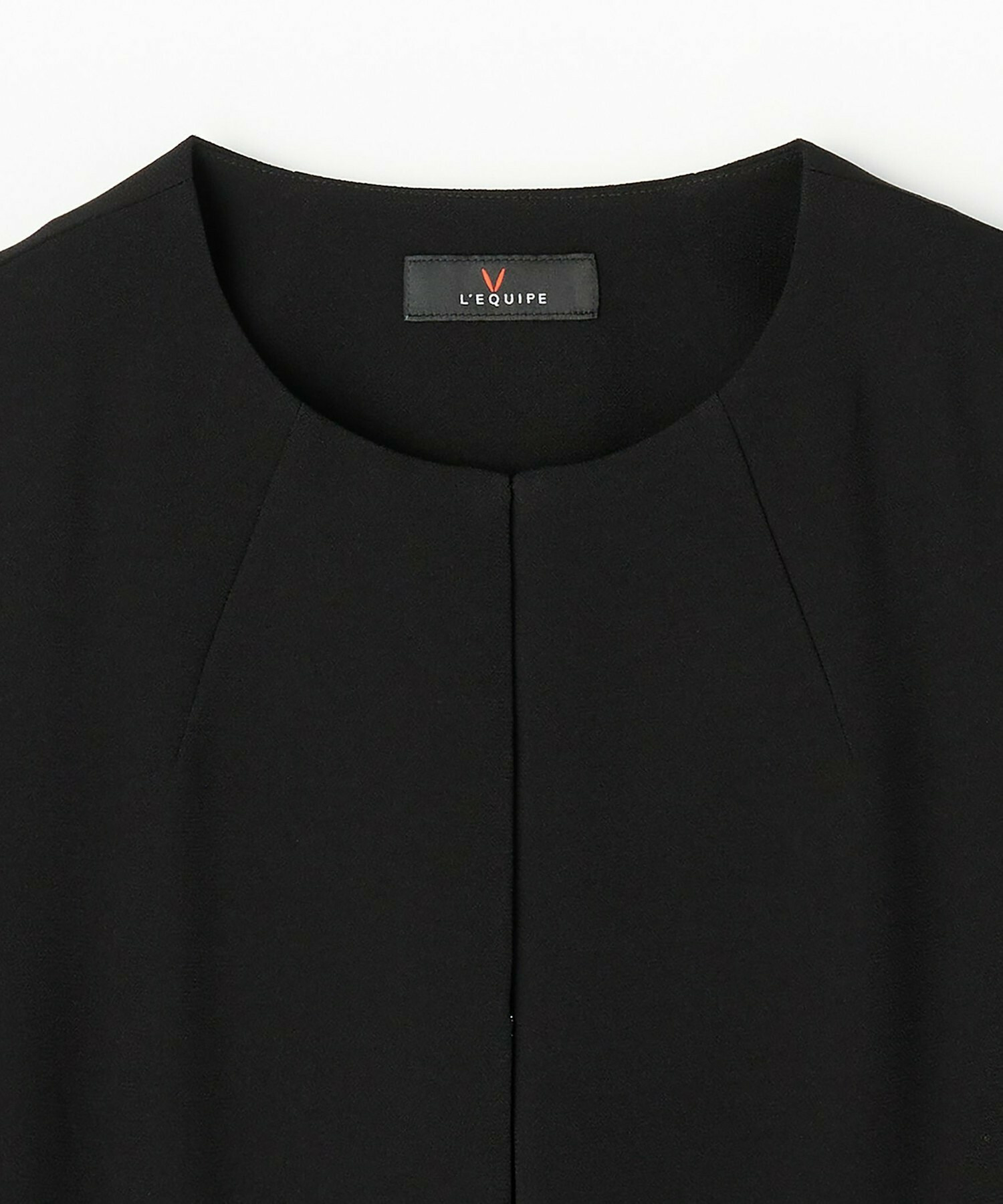 【L'EQUIPE】バックサテンノーカラージャケット 詳細画像 ブラック 2