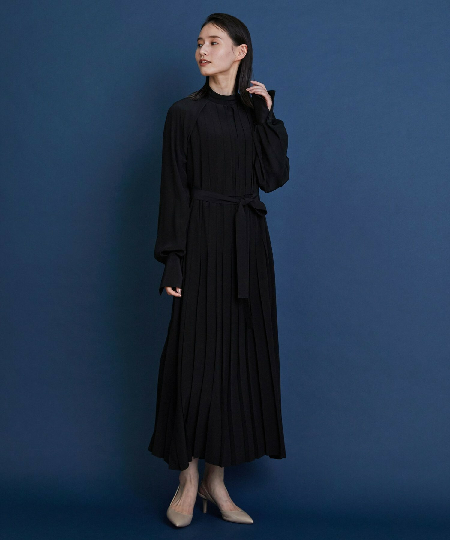 【COUTURIER】シルクデシン16匁ワンピース 詳細画像 ブラック 1